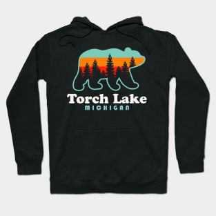 Torch Lake Beach Vacation Michigan Bear Trees Hoodie